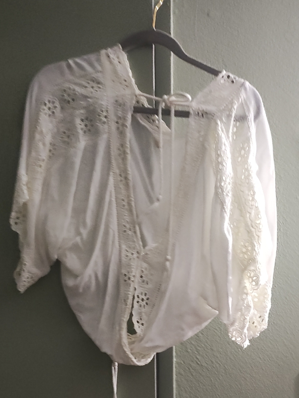 Surf Gypsy White Eyelet Lace Top